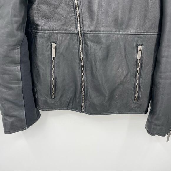 Bolongaro Trevor Leather Jacket Moto Size Small Black - Picture 3 of 15